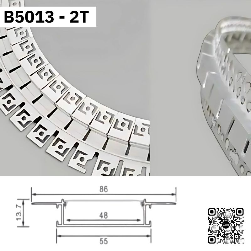 Thanh Nhôm Giấu Viền Uốn Cong Dài 2m | B5013-2T